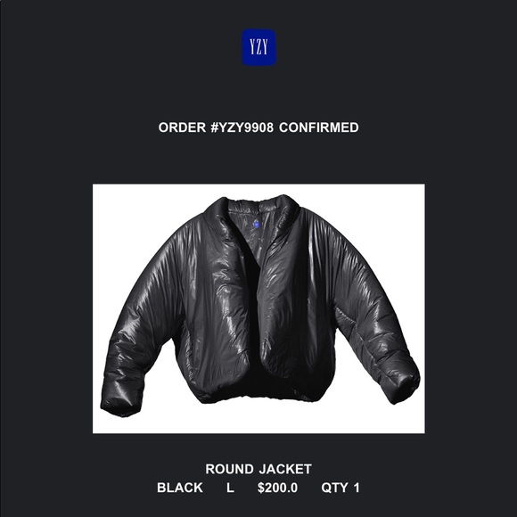 Yeezy x GAP Round Jacket (Black) - Picture 4 of 5
